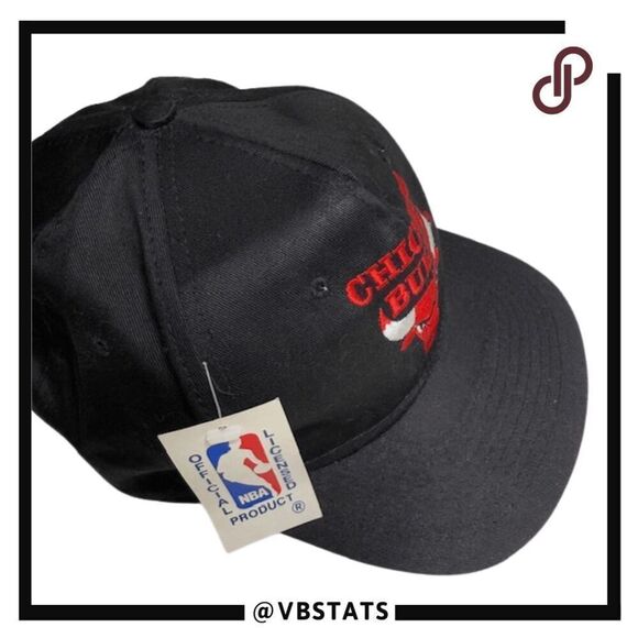 Official Licensed NBA Men's Chicago Bulls NBA Snapback Hat Black Red OS NWT - Picture 2 of 5